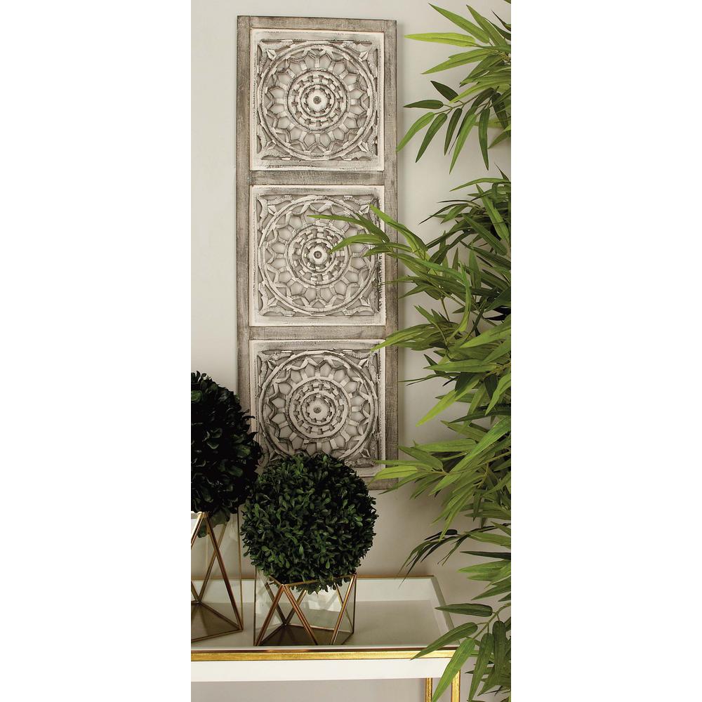 36 in. x 12 in. Rustic Traditional Decorative Wooden Wall Panel in ...