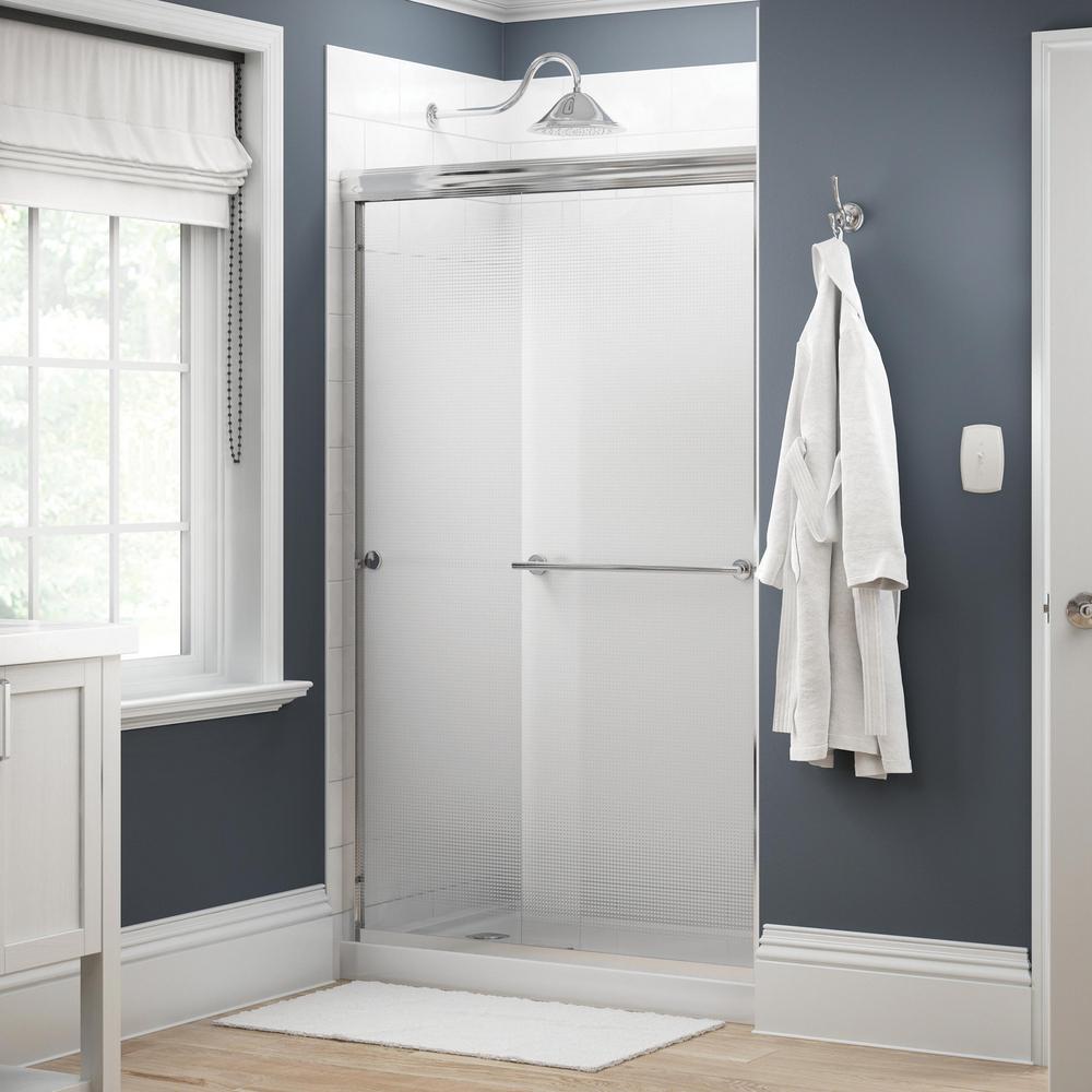 Delta Everly 48 in. x 70 in. SemiFrameless Traditional Sliding Shower