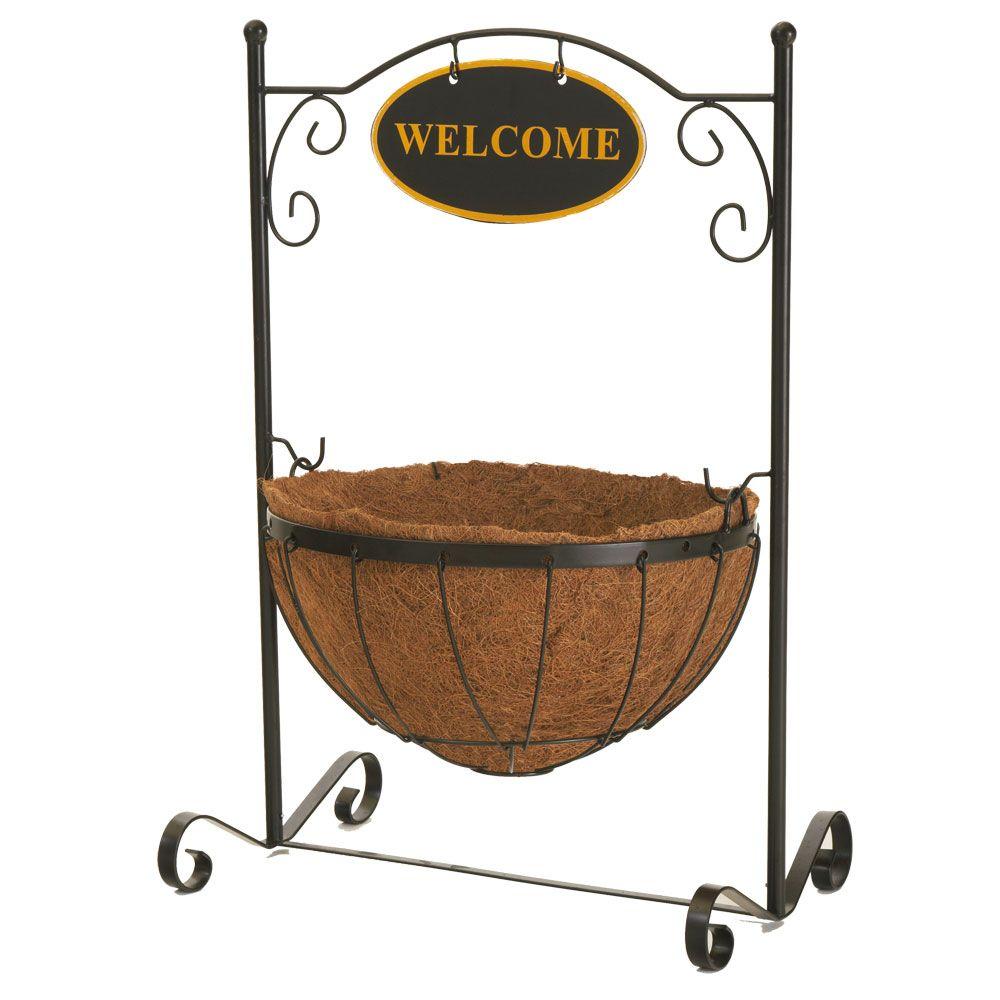 Pride Garden Products Plant Stand with 14 in. Round Coco Liner