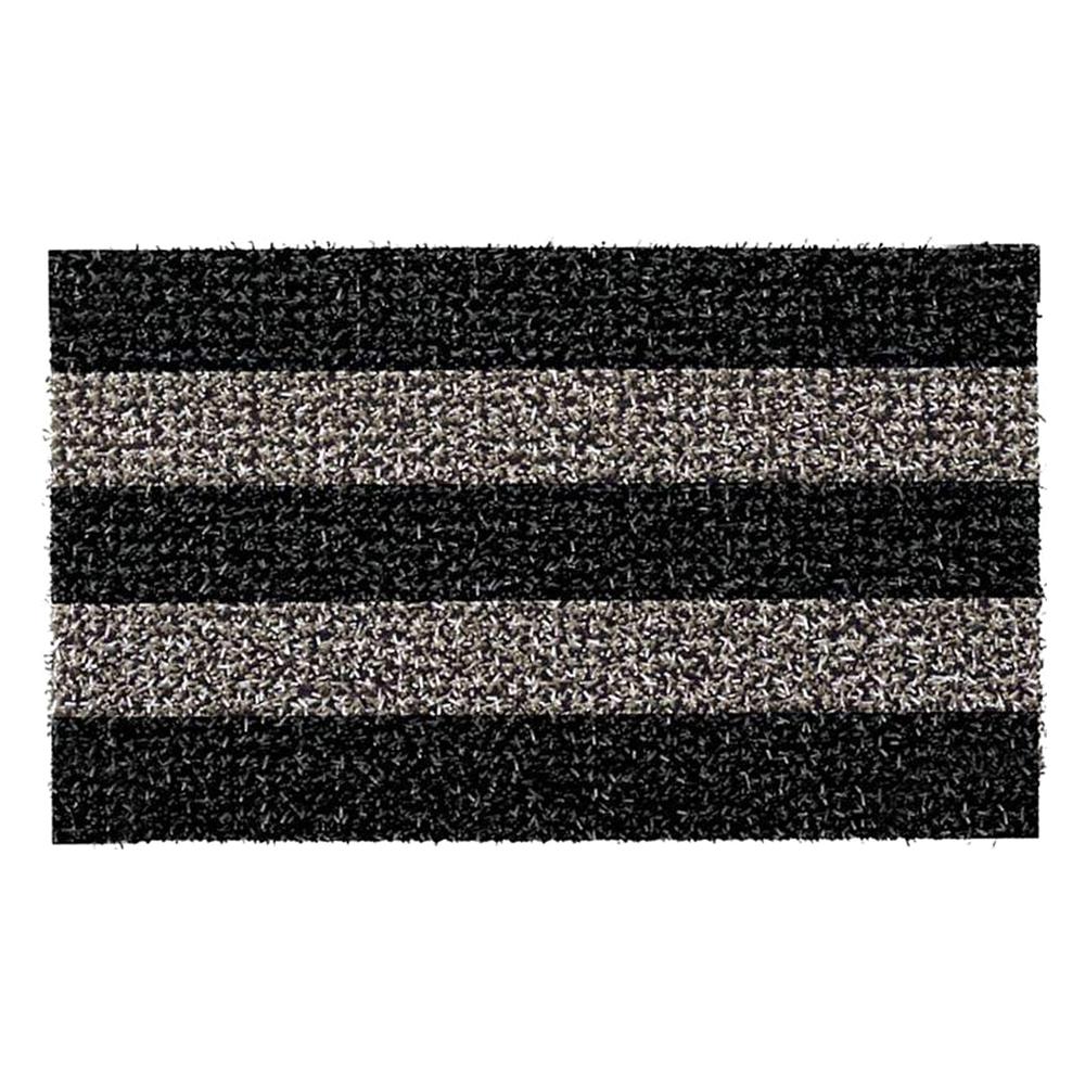 Clean Machine Patio Stripe Root Beer 18 In X 30 In Door Mat