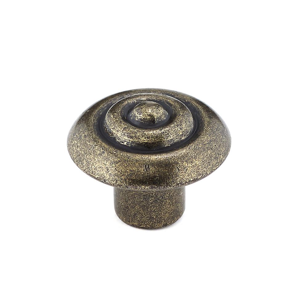 Richelieu Hardware 1 14 In Burnished Brass Cabinet Knob Bp2391132bb The Home Depot 7615