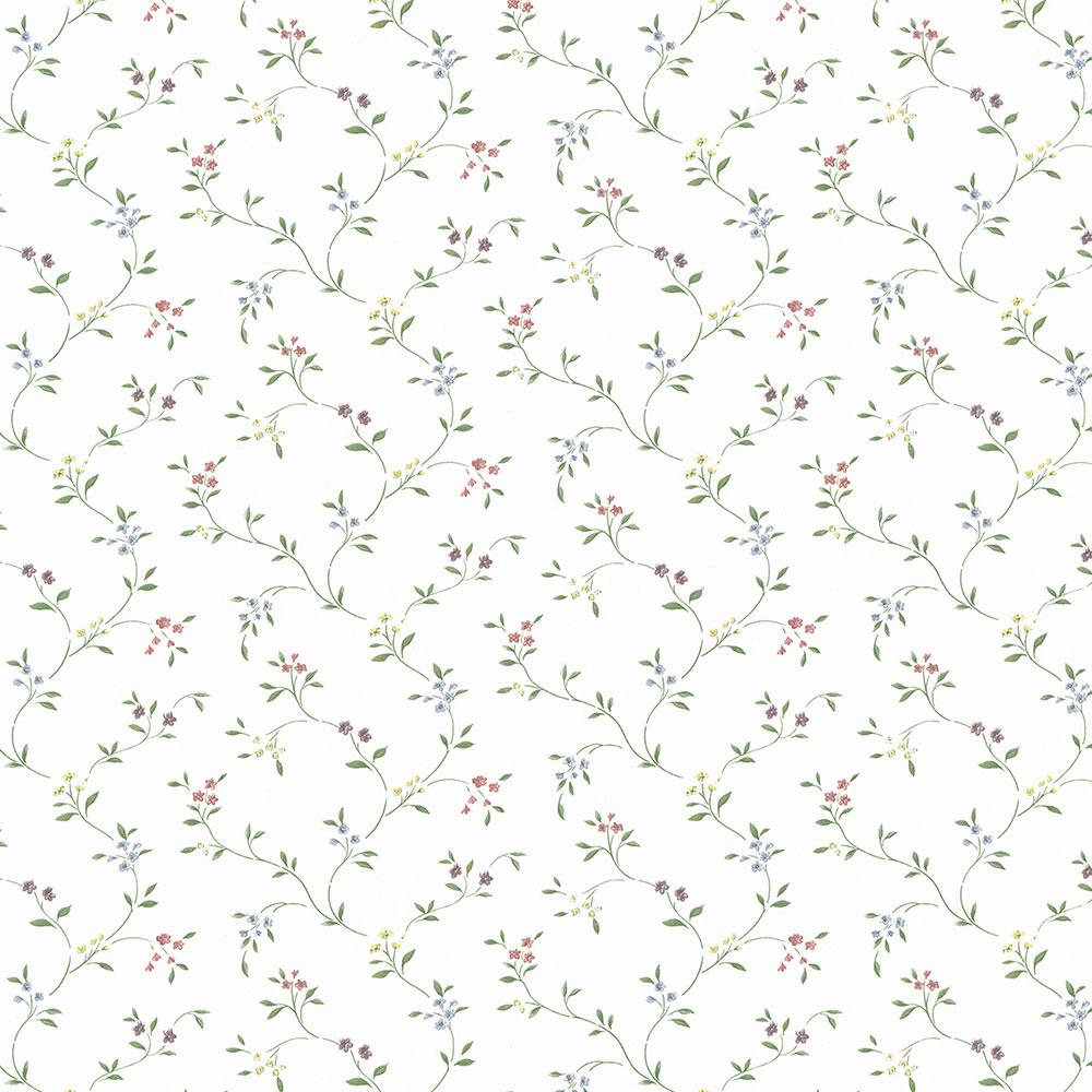 Norwall Small Floral Trail Vinyl Strippable Roll Wallpaper (Covers 56