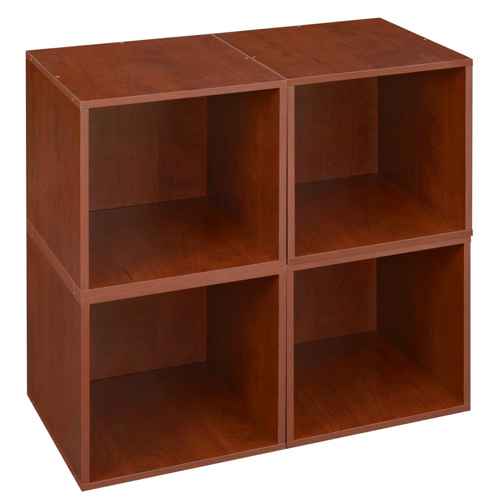 Niche Cubo 13 in. x 13 in. Warm Cherry Modular 4Cube OrganizerPC4PKWC
