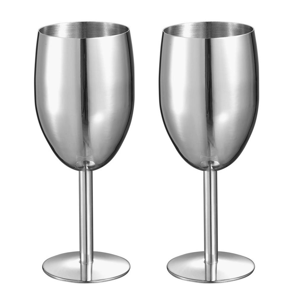 metal champagne glasses