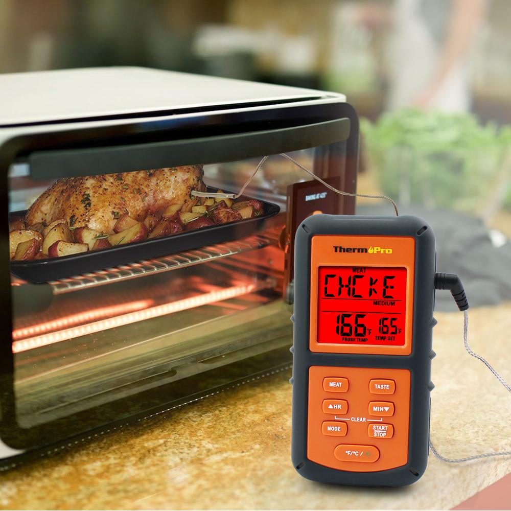 ThermoPro TP06S Digital Grill Meat Thermometer with Probe for Smoker Grilling...