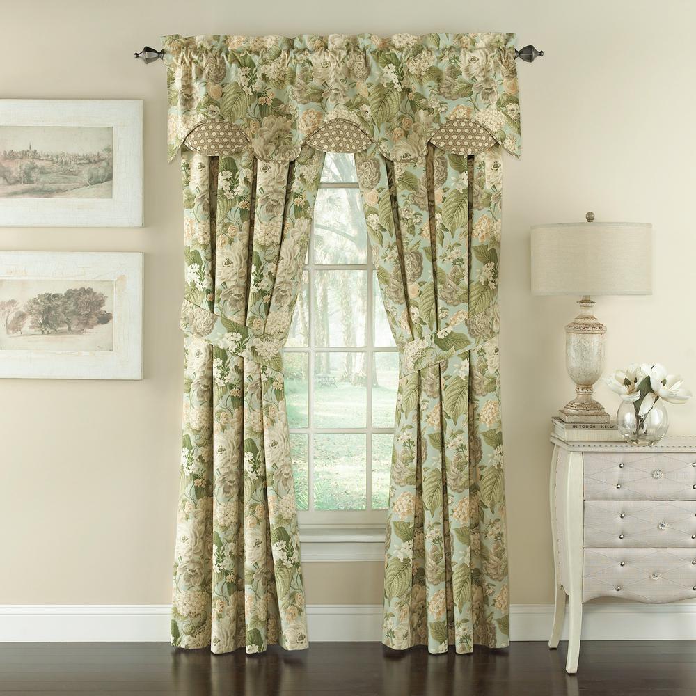 Waverly Garden Glory Scalloped Window Valance In Mist 60 W X 16 L 14917060x016mst The Home Depot - Waverly Garden Room Valance Waverly Garden Glory Scalloped Window Valance In Mist 60 W X 16 L 14917060x016mst The Home Depot - Waverly Garden Room Valance