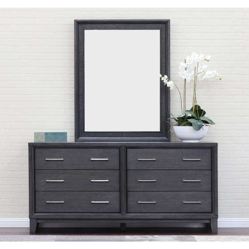 Chelsea Squared Gray Wash Wall Dresser Mirror 7033gw The Home Depot