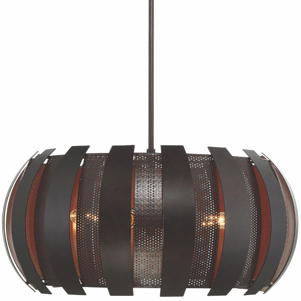 Copper Cage Pendant Light sawyer s bar 4 light two tone copper ore finish pendant