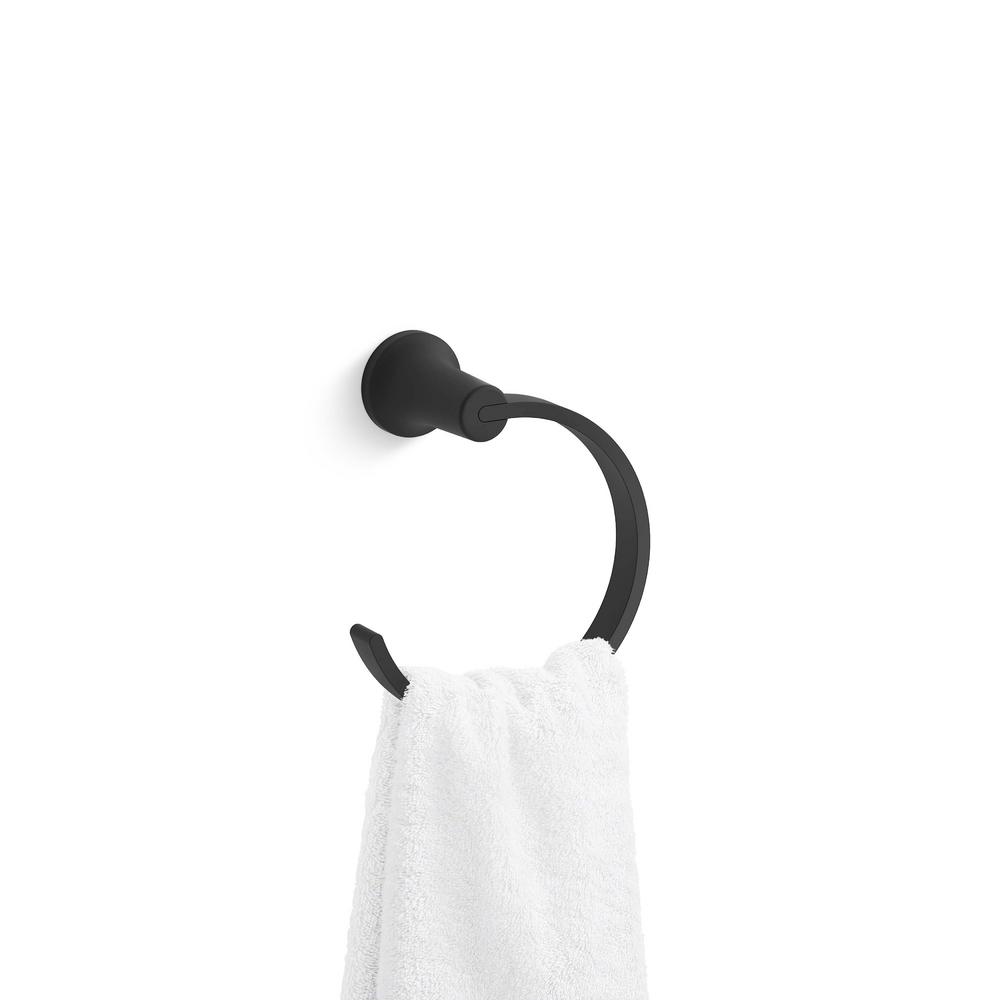 KOHLER Black Towel Rings Bathroom Hardware The Home Depot