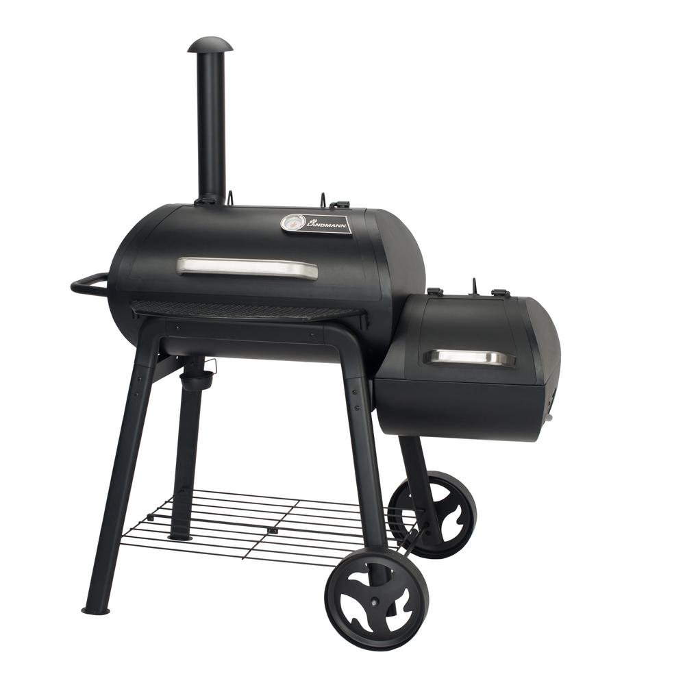 UPC 715117318725 product image for LANDMANN Vinson 200 Charcoal/Wood Grill Smoker in Black | upcitemdb.com