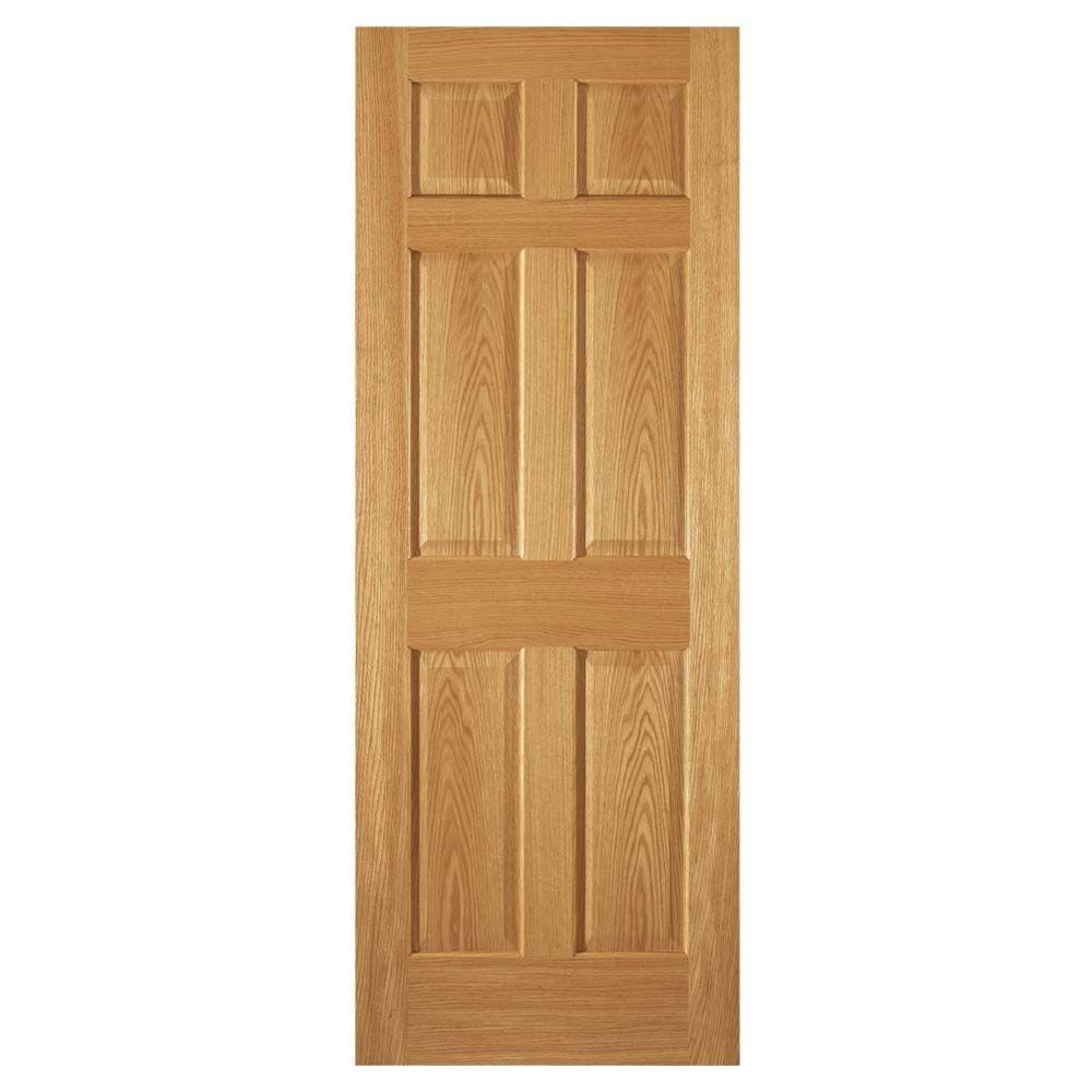 Steves & Sons 30 in. x 80 in. 6Panel Unfinished Red Oak