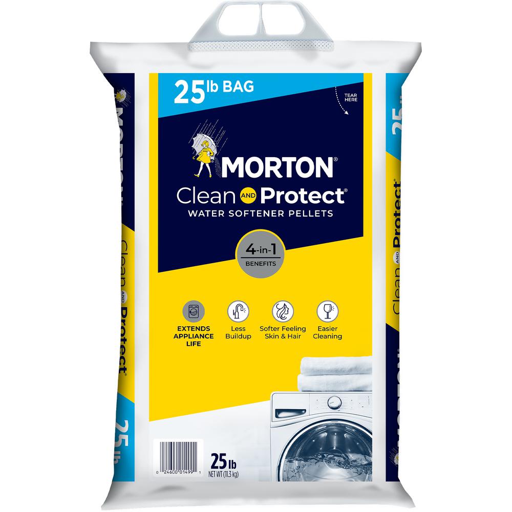 Morton Salt Morton Clean And Protect Water Softener Pellets 25 Lb F114990000 The Home Depot