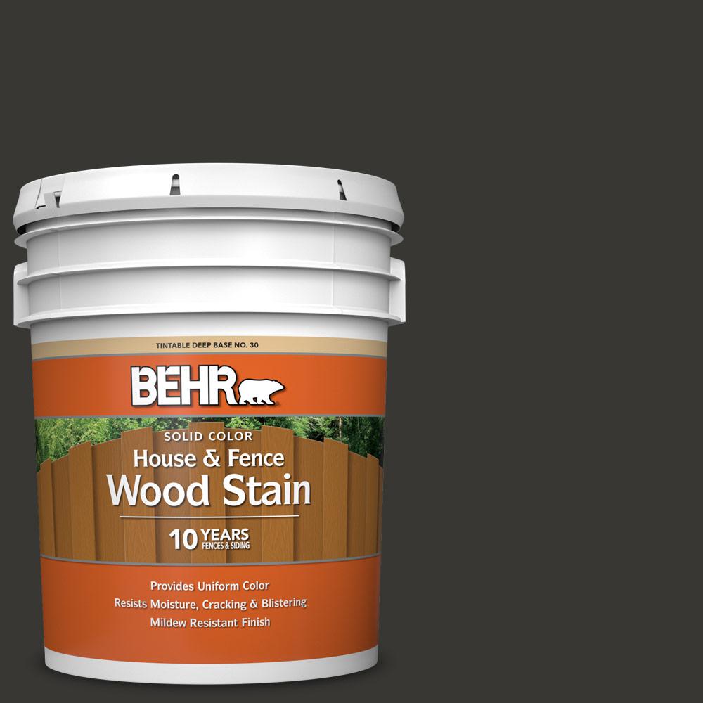 BEHR 5 gal. Black Solid Color House and Fence Exterior
