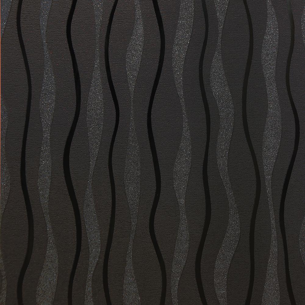 Arthouse Glitz Black Textured Vinyl Wallpaper887000 The Home Depot