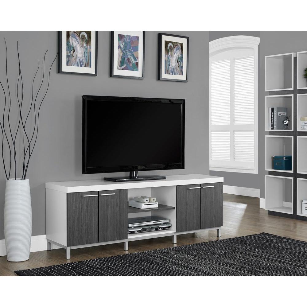 Monarch Specialties Gray Tv Stands Living Room