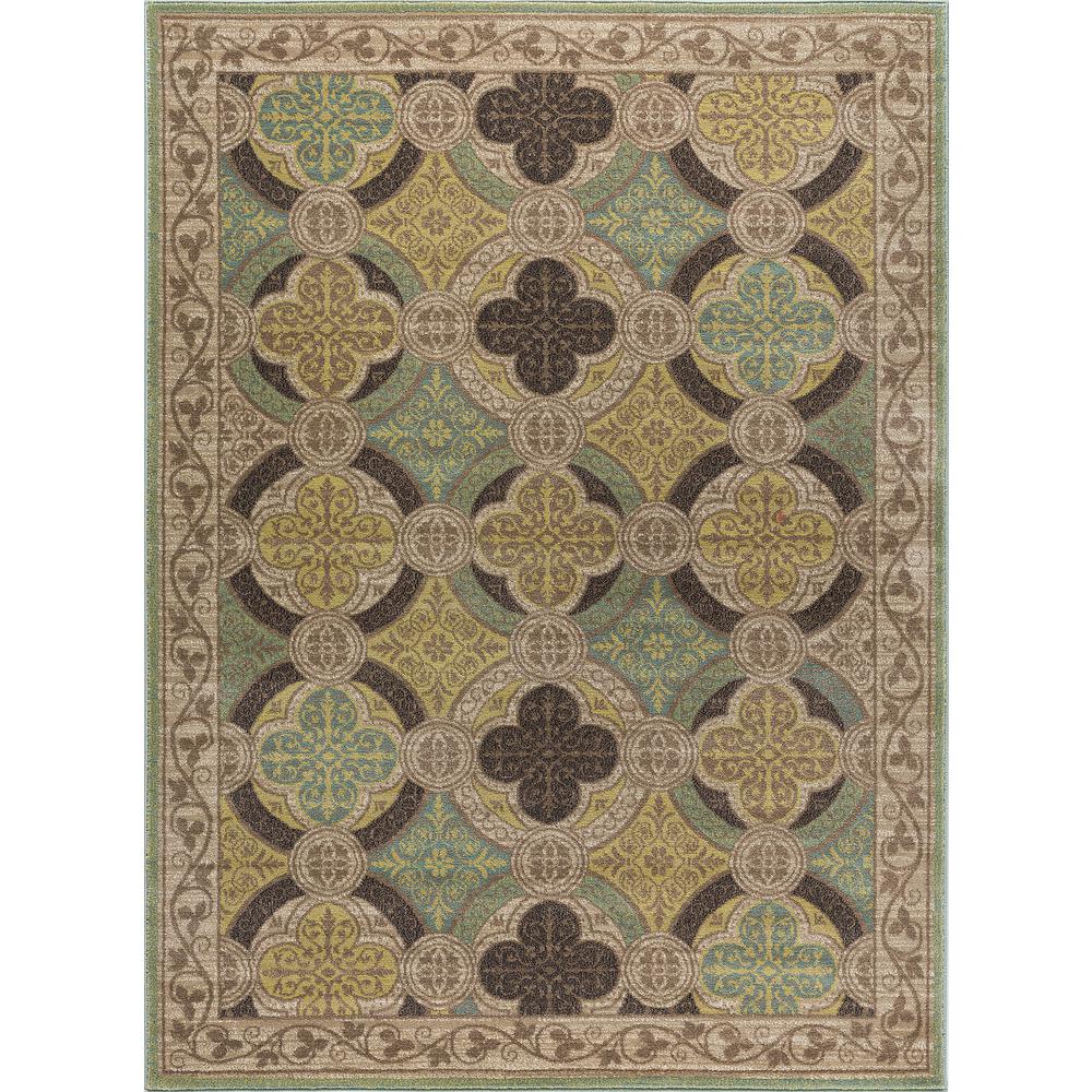 Tayse Rugs Capri Beige 7 ft. 10 in. x 10 ft. 3 in. Transitional Area