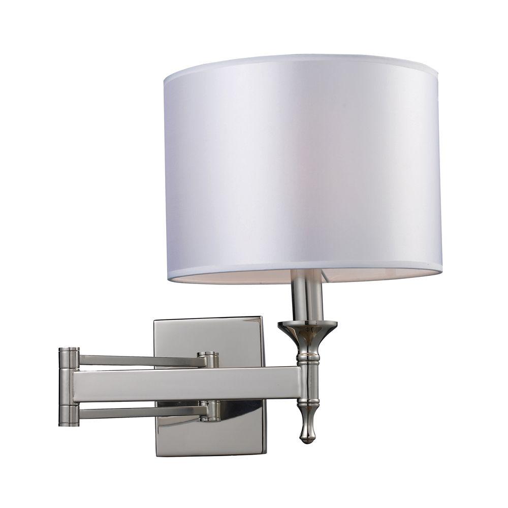 Titan Lighting Pembroke 1Light Polished Nickel SconceTN6740 The