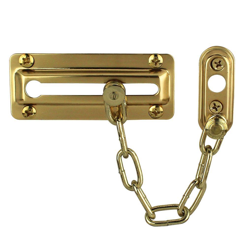 door chain lock security safety guard brass defiant solid storm doors bright hardware duty heavy crash sc chains barton kramer