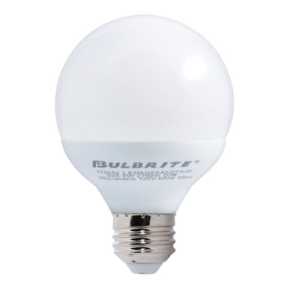 Bulbrite 60w Equivalent Warm White Light G25 Dimmable Led Medium Bulb