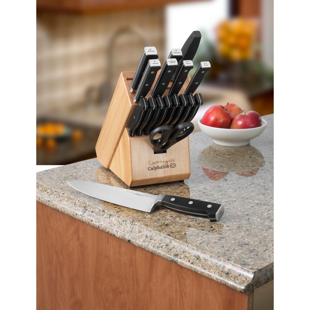 santoku knife set with block