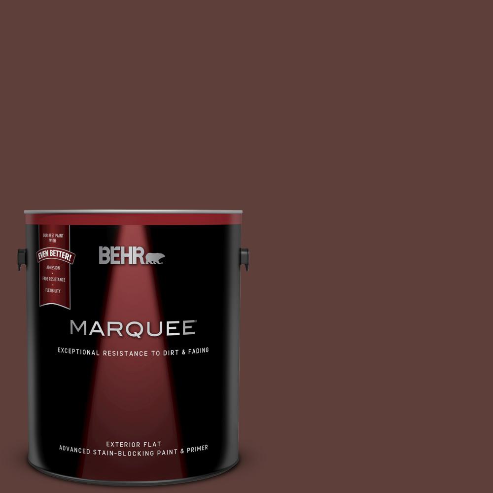 Behr Marquee 1 Gal Pmd 62 Black Plum Flat Exterior Paint And Primer In One