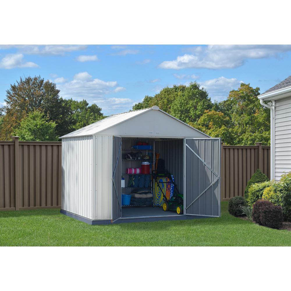 Metal Storage Shed Over Four Hundred Cubic Feet Denting 