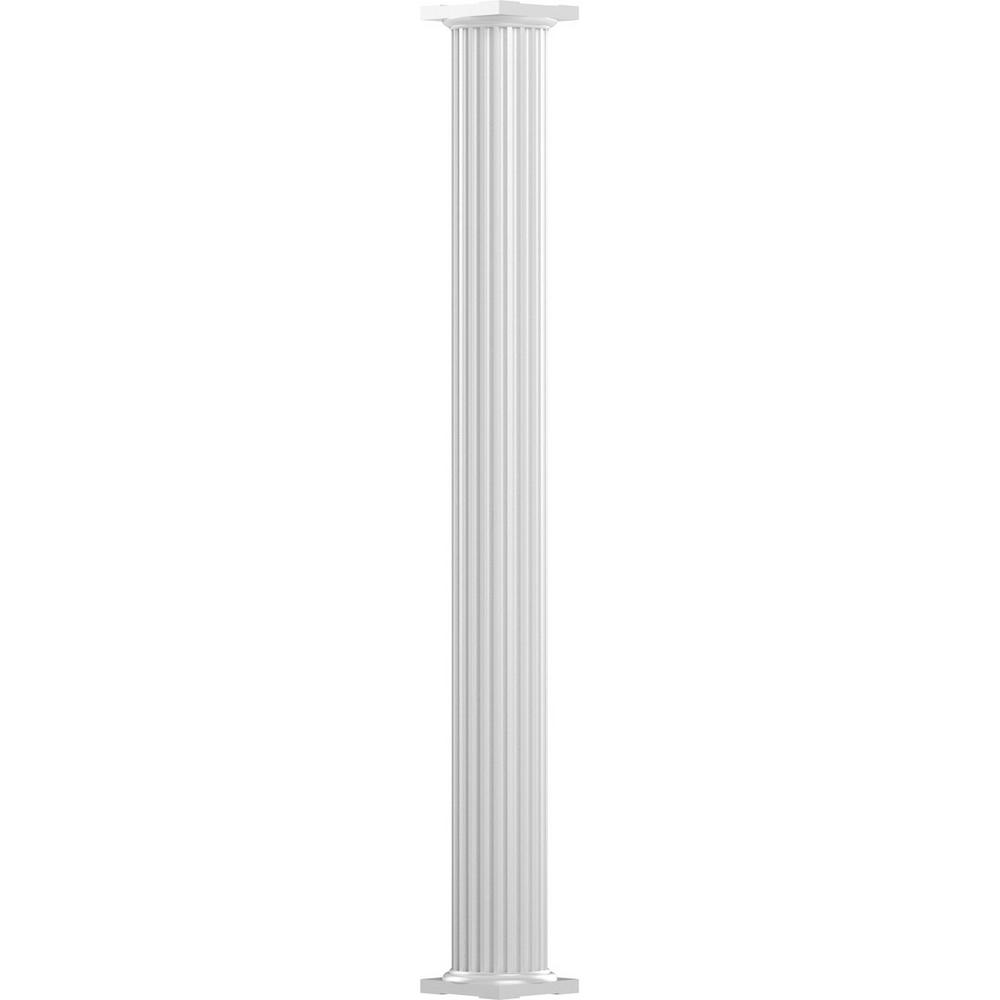 AFCO 8 ft. x 8 inch Aluminum Round Column with Cap and Base by AFCO