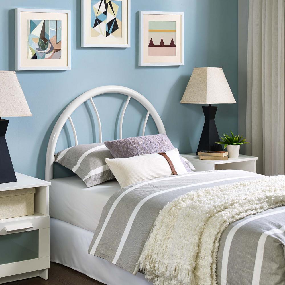 MODWAY Damaris White Twin Steel Headboard MOD 5538 WHI The