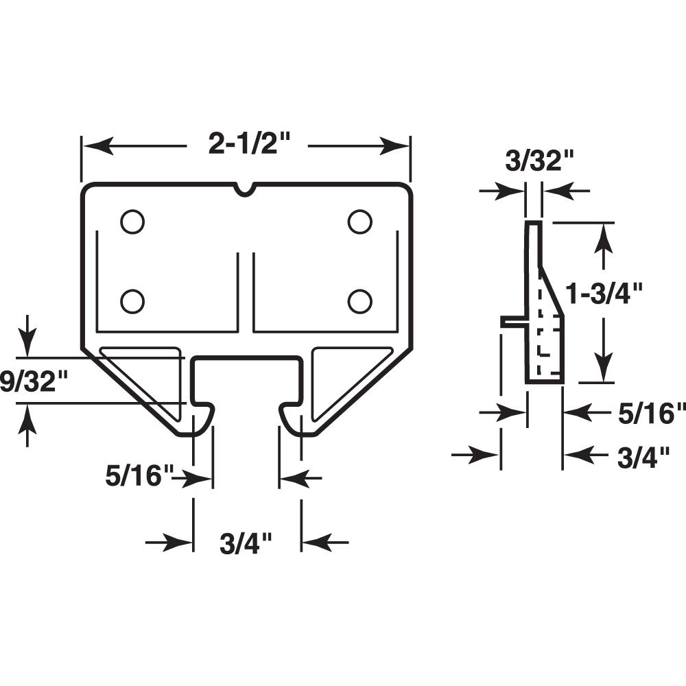 Prime Line Drawer Track Guide Kit R 7083 The Home Depot