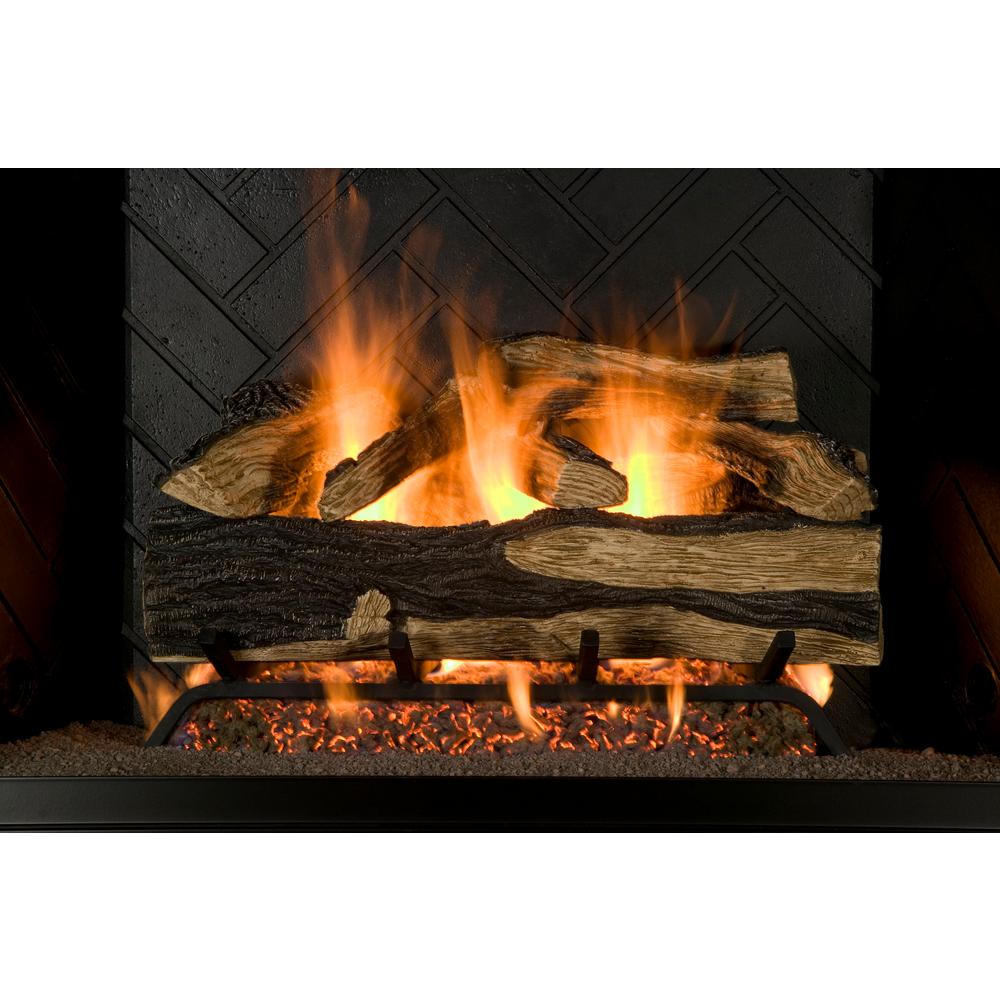 Emberglow Burnt River Oak 18 In Vented Dual Burner Natural Gas