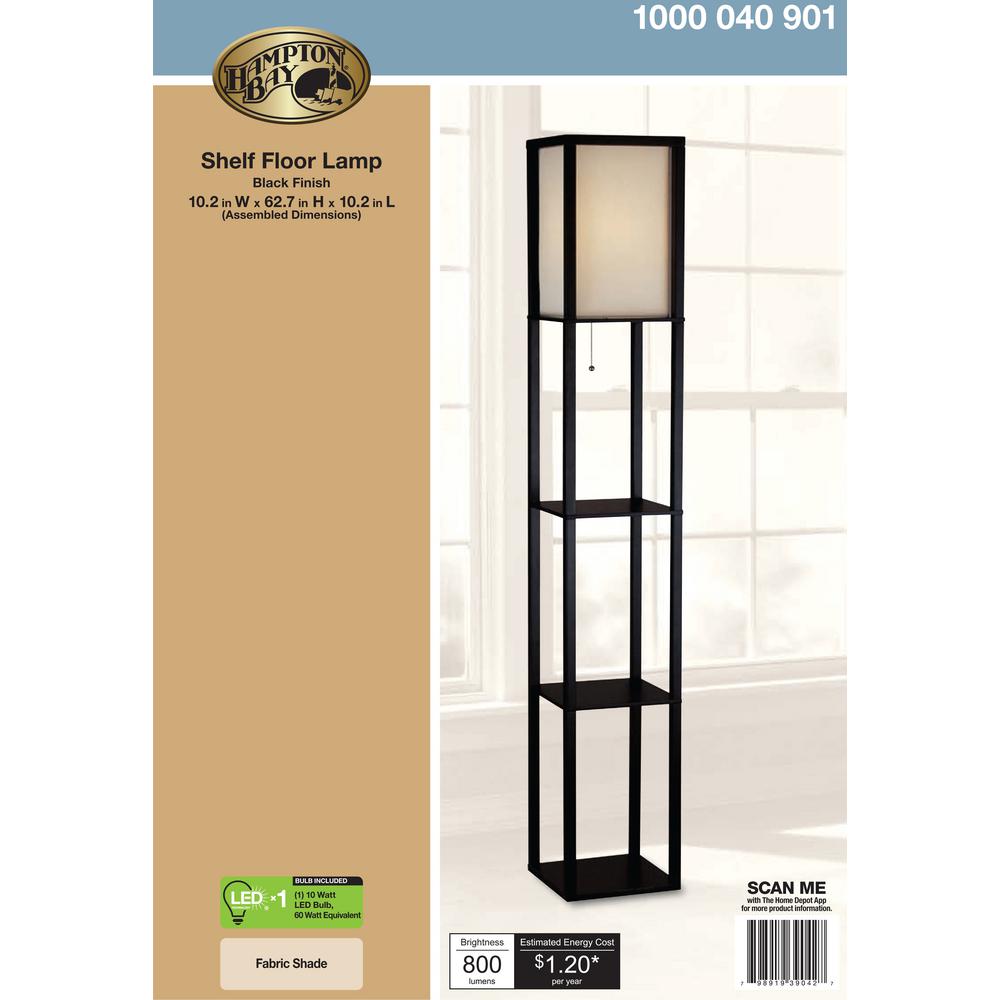 hampton bay shelf floor lamp