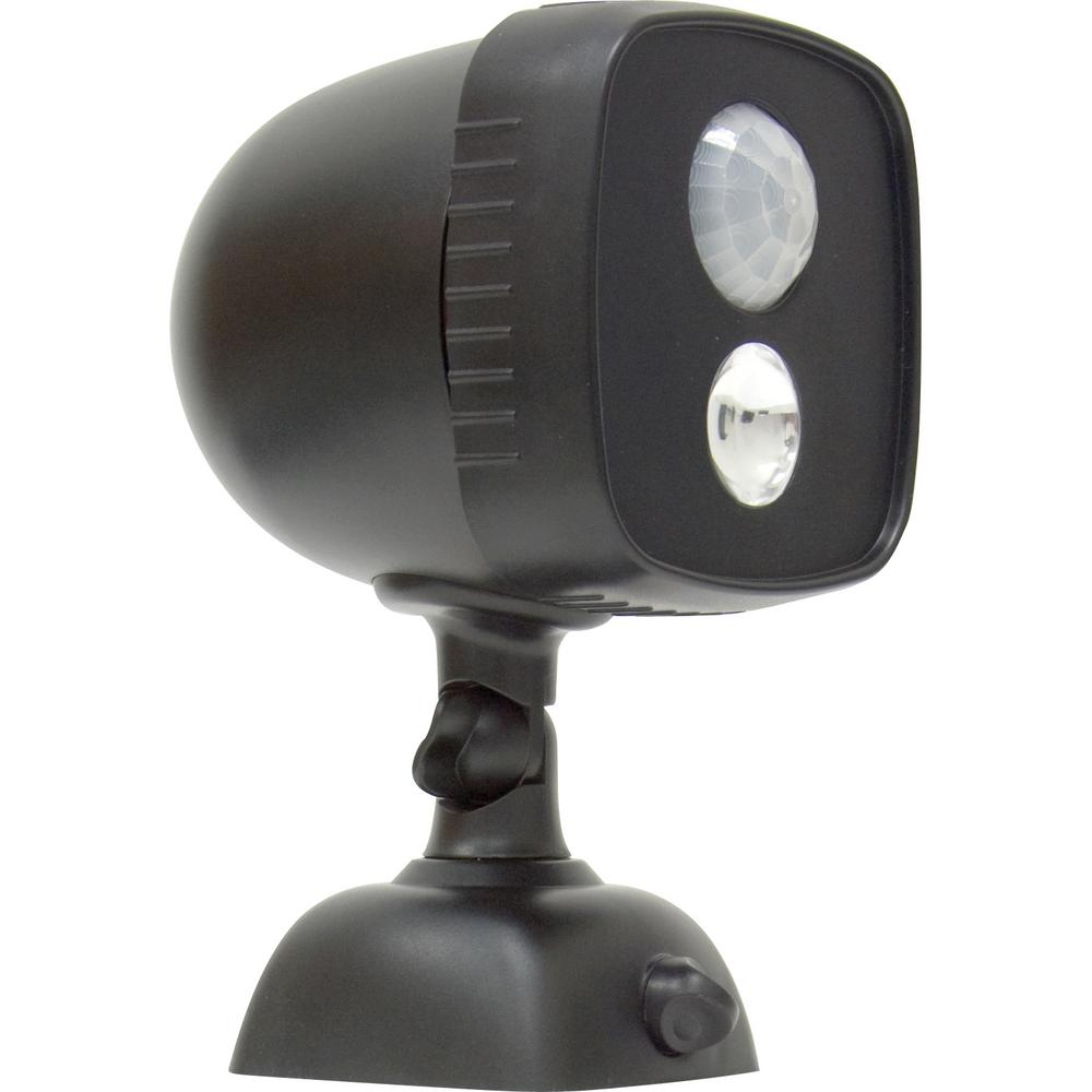 Battery Black Outdoor Security Lighting The 25 Watt 110 Black Battery Operated Wireless Motion Activated Outdoor Integrated Led Spot