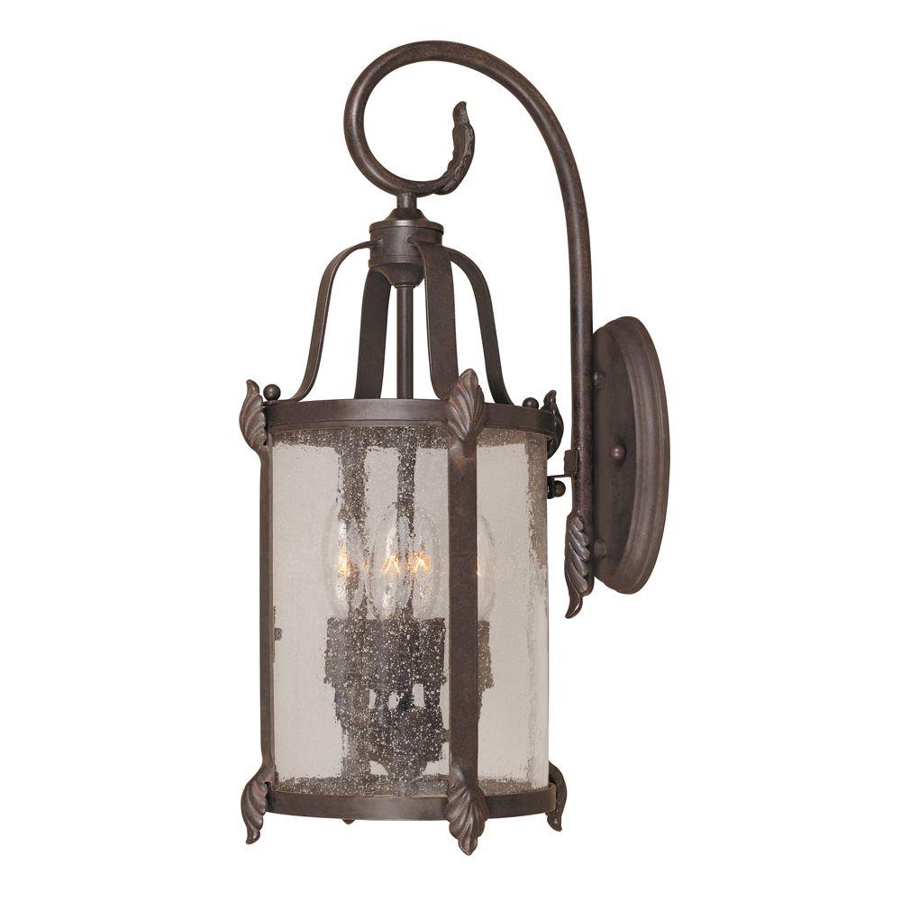 Clearance Lighting The Home Depot Old Sturbridge Collection 4 Light Bronze Outdoor Wall Lantern