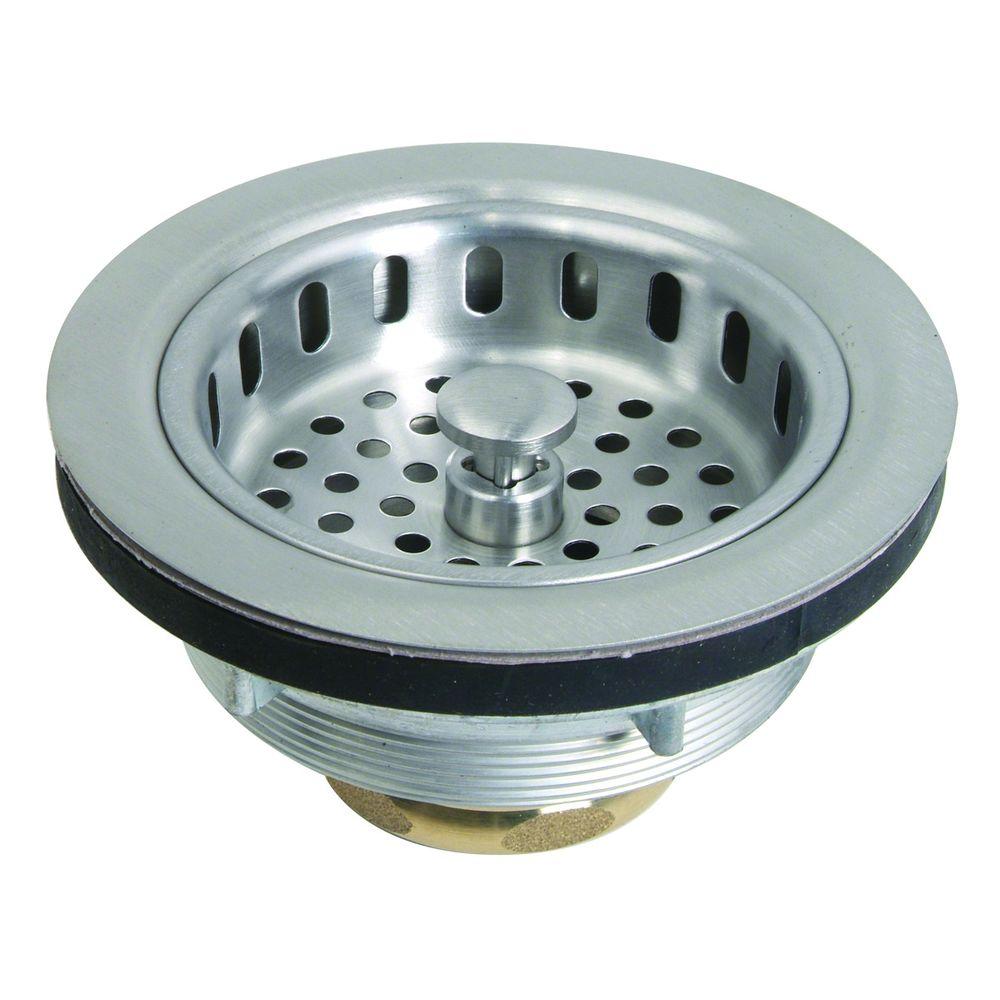 BrassCraft 31/2 in. Post Style Basket Strainer with Nut and Washer in