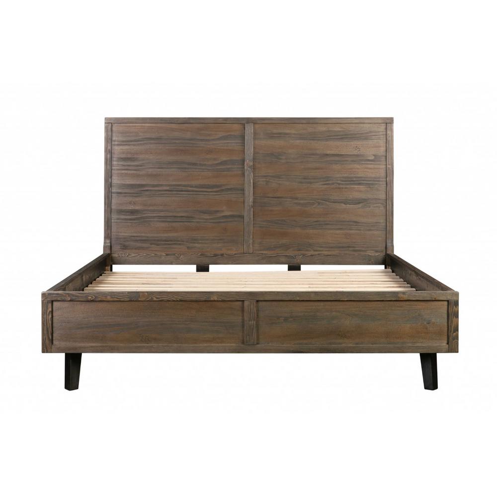 HomeRoots Shelly Brown Queen Bed with Slat Headboard373098 The Home