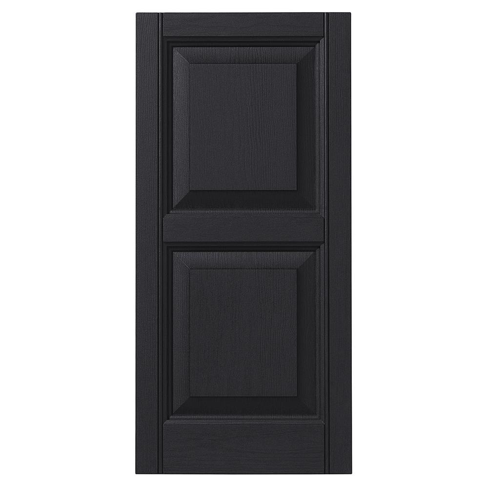 Black 12 Ply Gem Shutters and Accents VINRP1255 33 Raised Panel