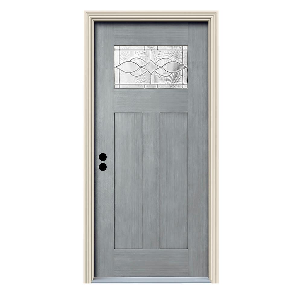 Jeld Wen 36 In X 80 In Stone Right Hand 1 Lite Craftsman