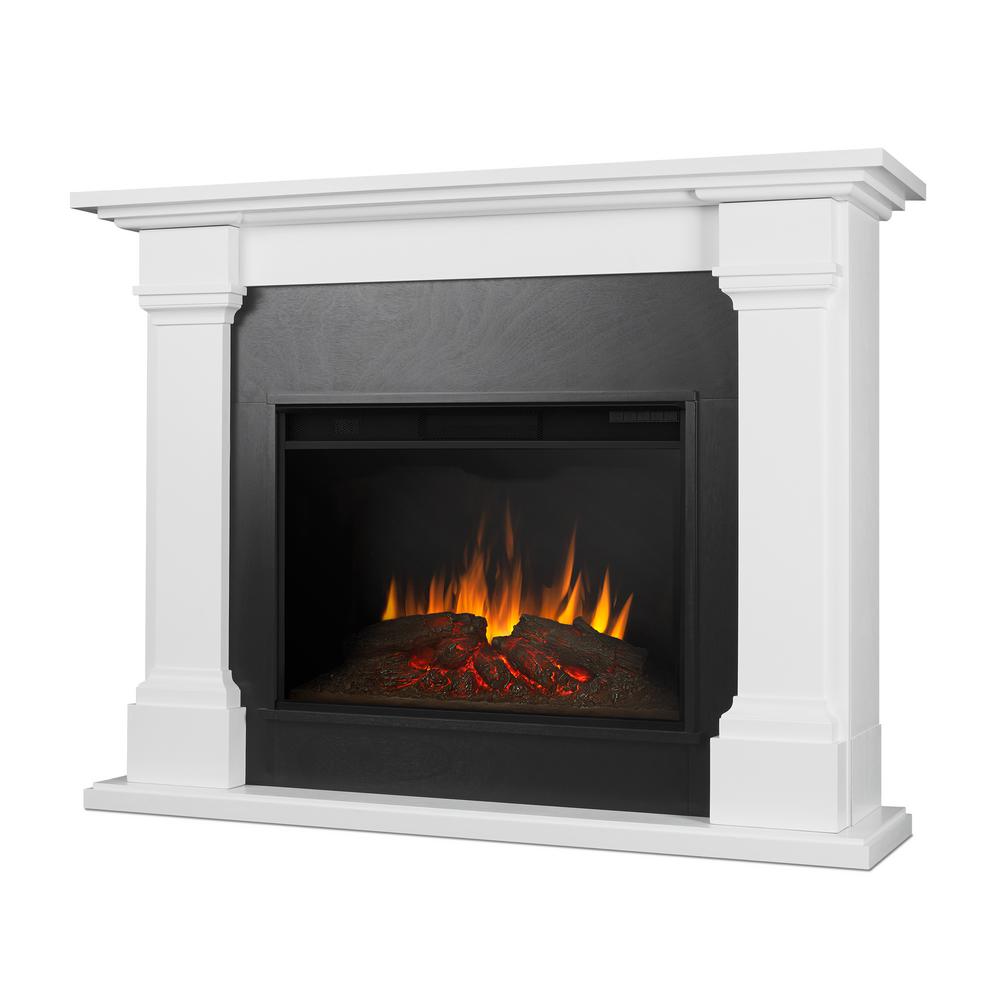 Real Flame Callaway Grand 63 In Electric Fireplace In White 8011e