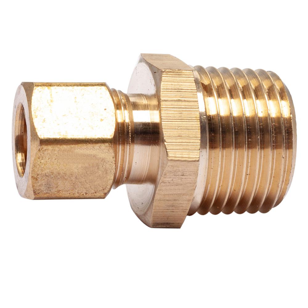 LTWFITTING 3 8 In O D Comp X 1 2 In MIP Brass Compression Adapter 