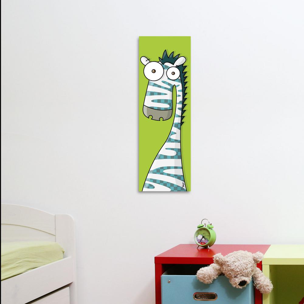 24 In X 8 Zebra By Sego Printed Framed Kids Canvas Wall Art