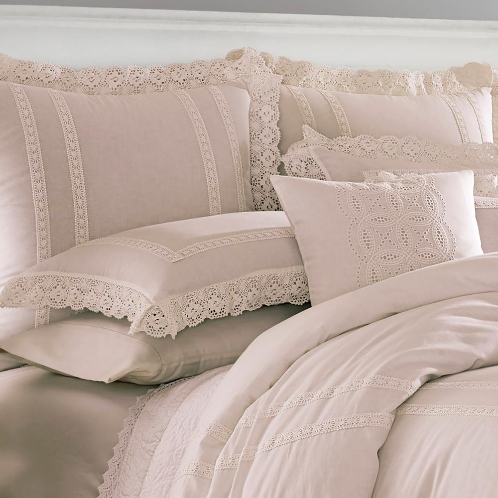 Laura Ashley Annabella Pink 3Piece Full/Queen Duvet Cover Sets USHSFQ1044181 The Home Depot