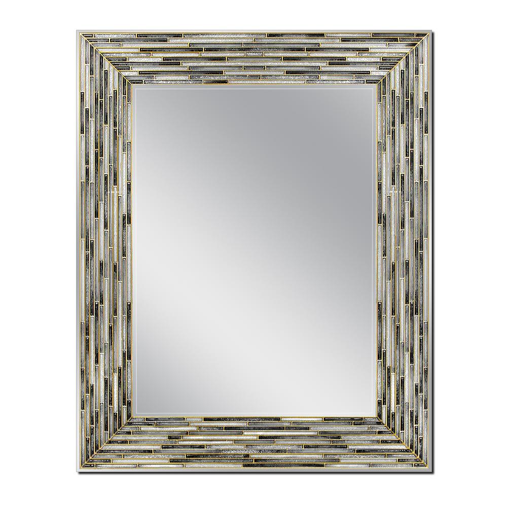 Deco Mirror Reed Onyx 23 5 In X 29 Single Frameless Wall