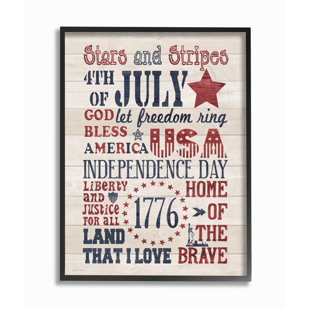 The Stupell Home Decor Collection 11 In X 14 In Stars Stripes