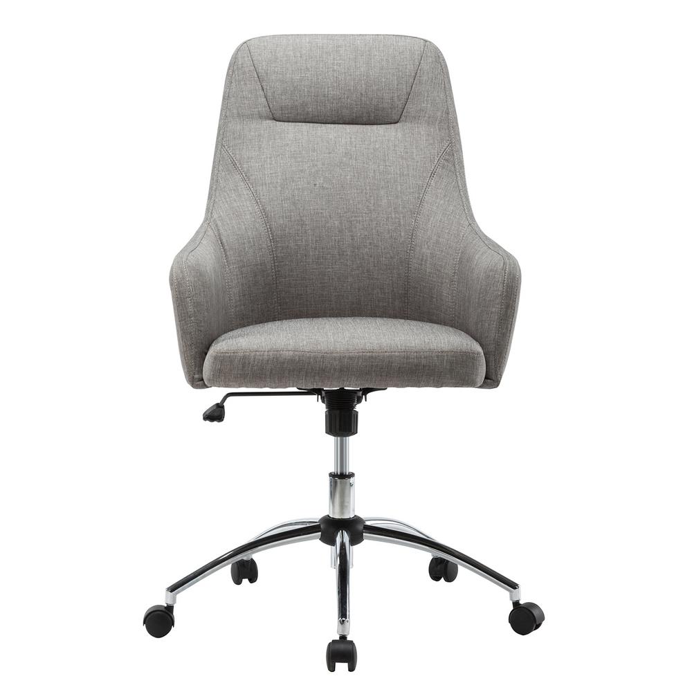 Techni Mobili Gray Comfy Height Adjustable Rolling Office Desk Chair Gray Comfy Height Adjustable Rolling Office Desk Chair