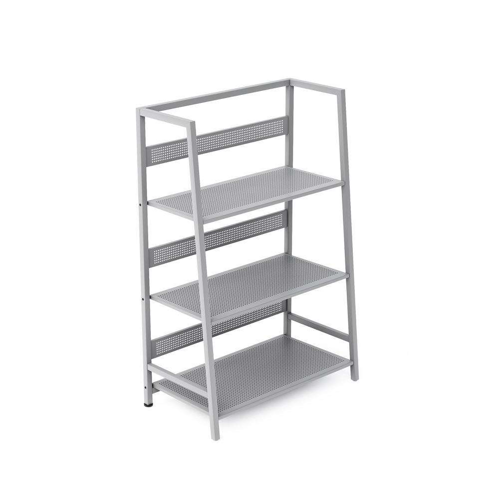 Dandy Lilac Gray 3 Tier Folding Shelf Dshe872 Lg The Home Depot Dandy Lilac Gray 3 Tier Folding Shelf