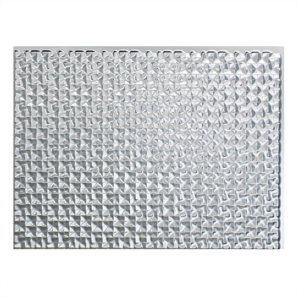 Fasade Quilted 18 in. x 24 in. Matte White Vinyl Decorative Wall Tile ...