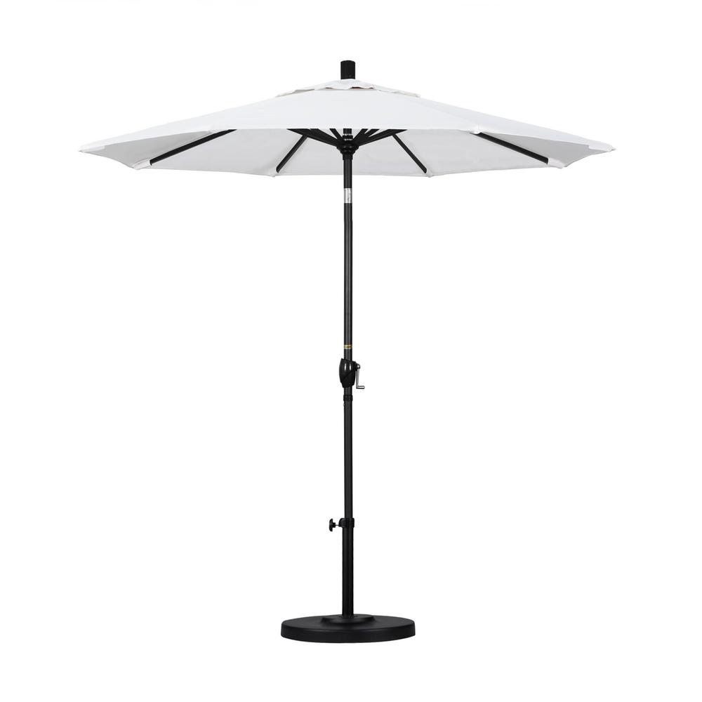 California Umbrella 7 1 2 Ft Aluminum Push Tilt Patio Market Umbrella In White Olefin Gspt758302 F04 The Home Depot