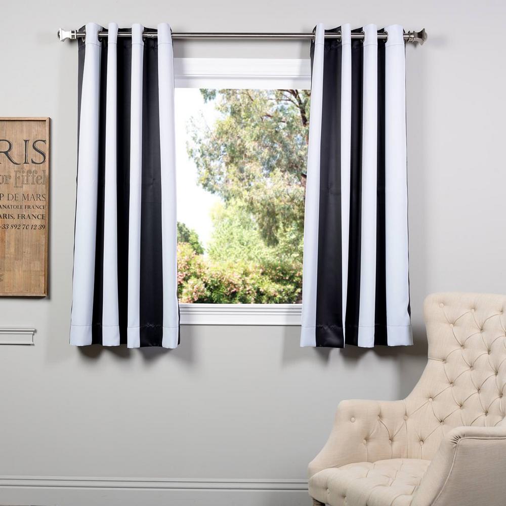 Exclusive Fabrics Furnishings Semi Opaque Awning Black And White