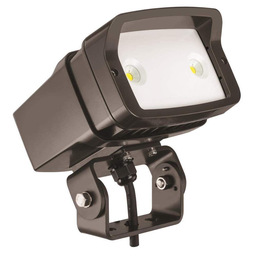 led outdoor bronze lighting flood m4 lithonia 40k mvolt yk p1 light watt integrated commercial landscape contractor msl daylight sensor