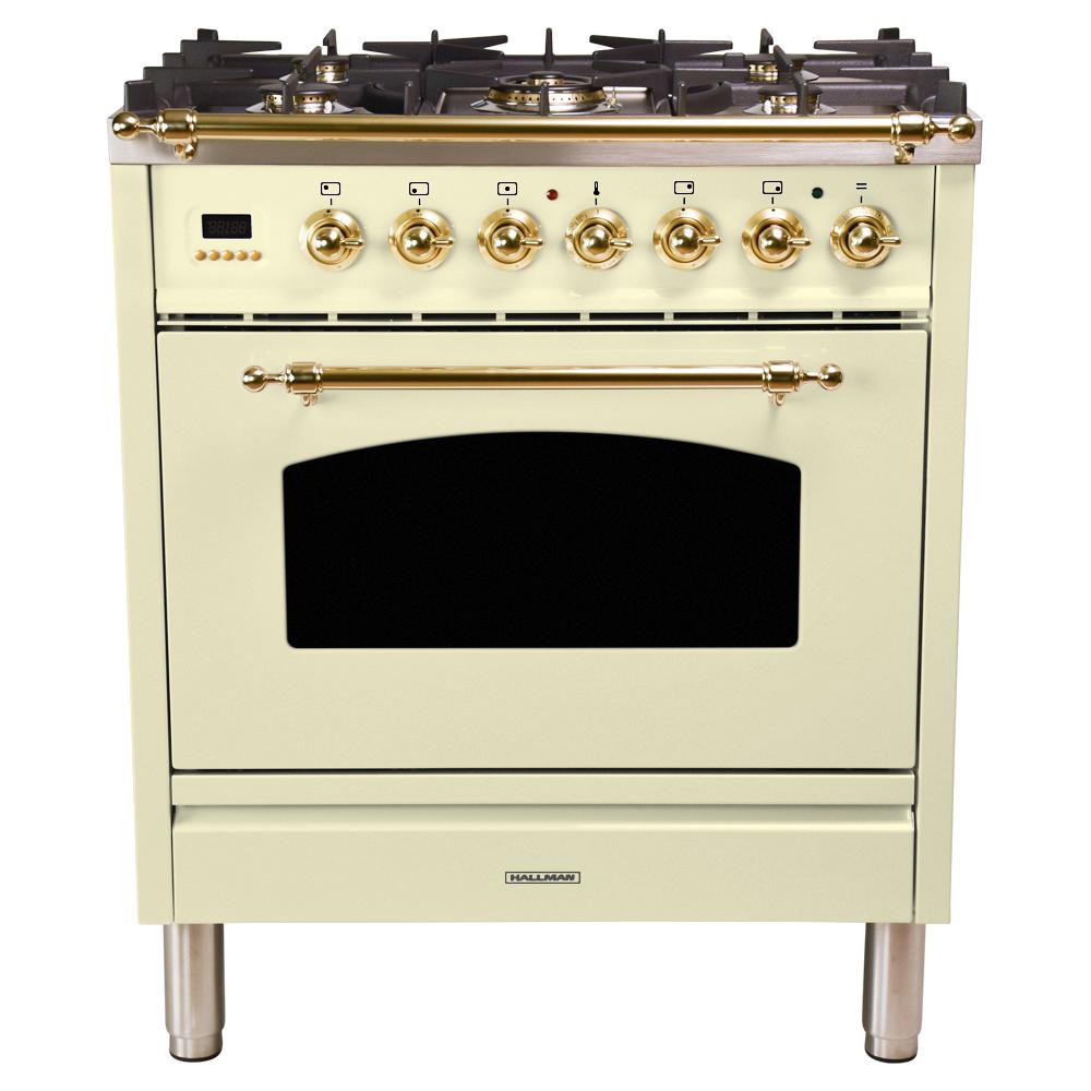 Hallman 30 In 3 0 Cu Ft Single Oven Italian Gas Range With True Hallman 30 In 3 0 Cu Ft Single Oven